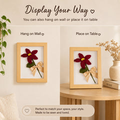 Maroon Lily Bloom Handmade Frame