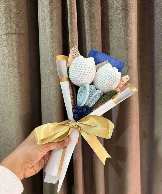 Blue & White Tulip Bouquet