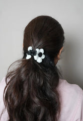 Crochet Hair Small Clutcher - B&W
