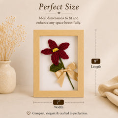 Maroon Lily Bloom Handmade Frame