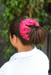 Crochet Hair Scrunchie - Pink