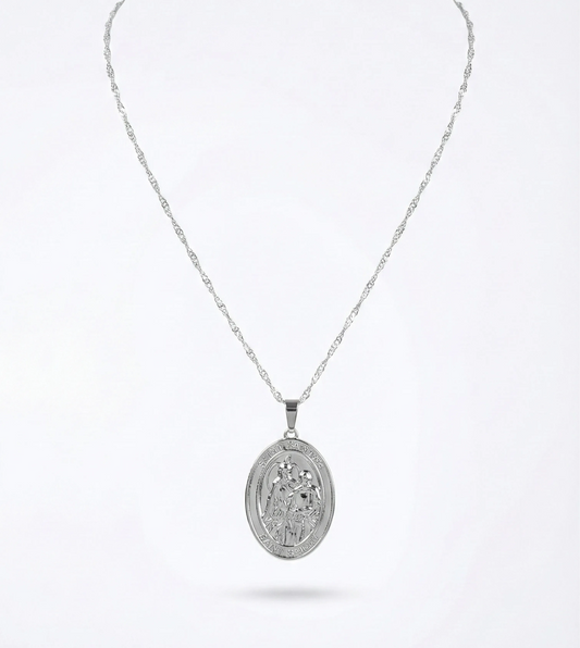 Engraved Silver Necklace