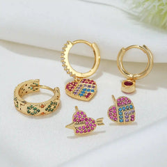 Pixel Heart Piercing Set (in Pair)