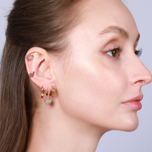 Pixel Heart Piercing Set (in Pair)