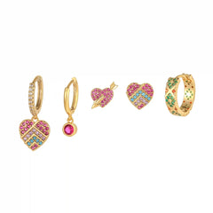 Pixel Heart Piercing Set (in Pair)