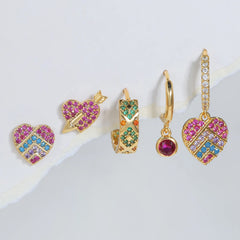 Pixel Heart Piercing Set (in Pair)