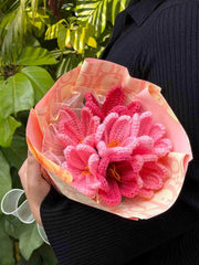 Pink Bloom Lily Bouquet with Lights
