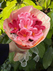 Pink Bloom Lily Bouquet with Lights