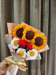 Jumbo Sunflower Rose Daisy Bouquet