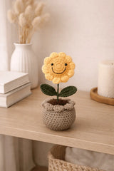 Smiley Sunflower Pot