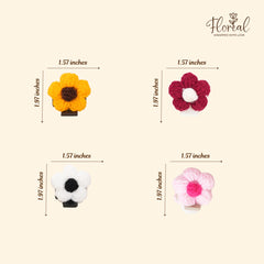 Crochet Hair Small Clutcher - Set of 4