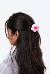 Crochet Hair Small Clutcher - Pink