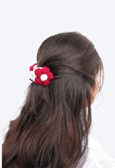 Crochet Hair Small Clutcher - Maroon