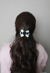 Crochet Hair Small Clutcher - B&W