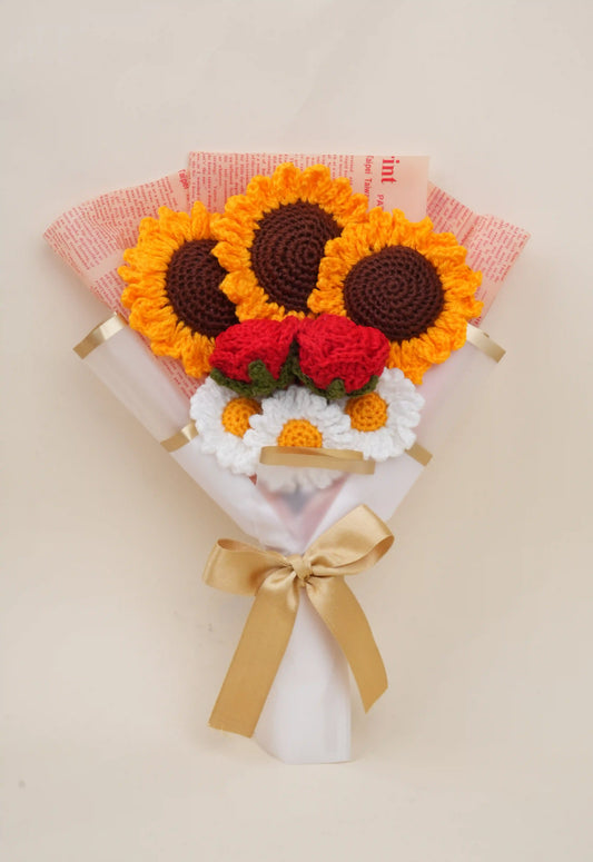 Jumbo Sunflower Rose Daisy Bouquet