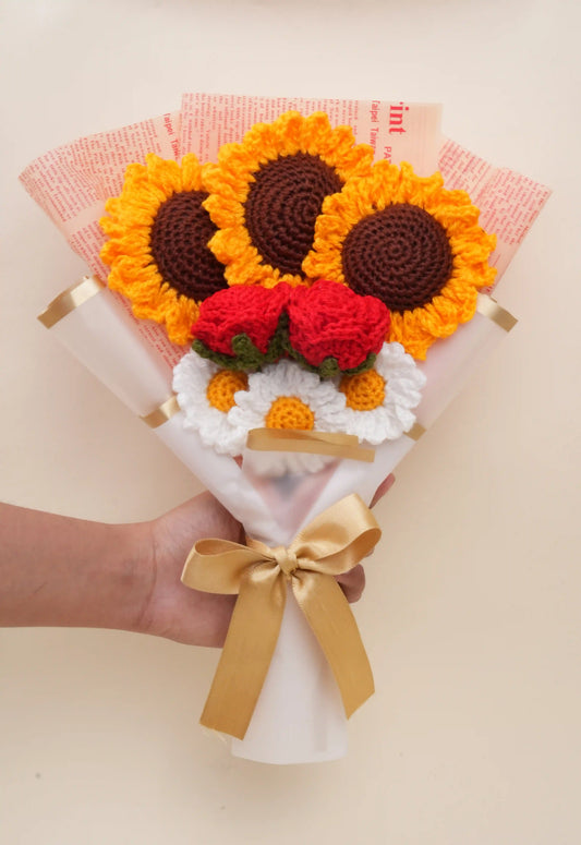 Jumbo Sunflower Rose Daisy Bouquet