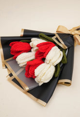 Cream & Red Tulip Bouquet