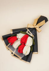 Cream & Red Tulip Bouquet