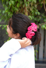 Crochet Hair Scrunchie - Pink
