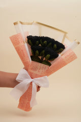 5 Black Roses Bouquet