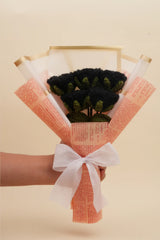 5 Black Roses Bouquet