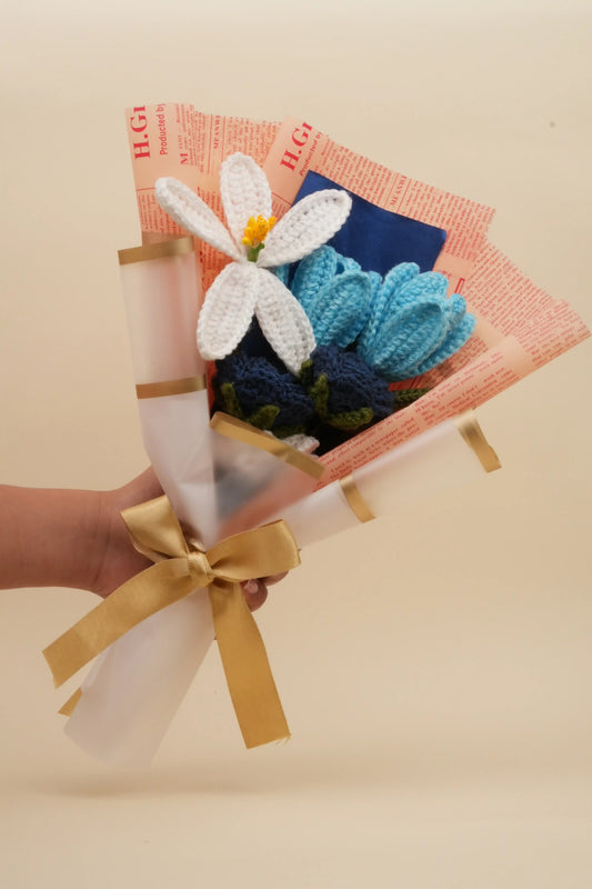 Jumbo Bouquet with Lily-Blue