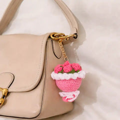Bundle of pink flower Keychain
