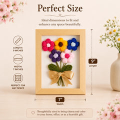 Multicolor Bloom Crochet Frame