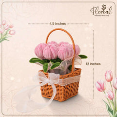 Pipe Cleaner Tulip Basket