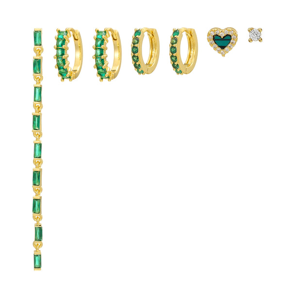 Stacked In Green (in Pair)