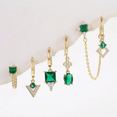 Emerald Glow Piercing Set (in Pair)
