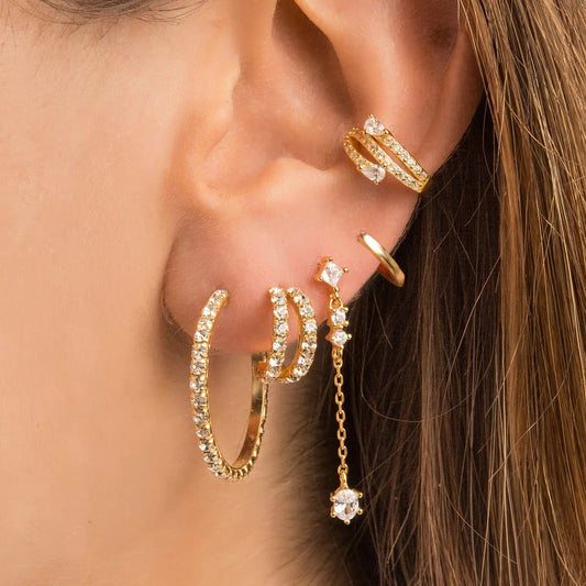 Sculpted Shine Piercing Set (in Pair)