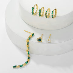Stacked In Green (in Pair)