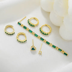 Stacked In Green (in Pair)