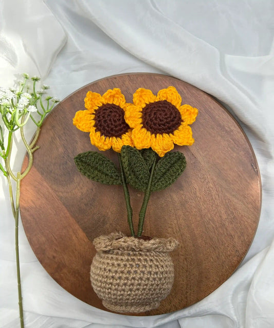 Double Sunflower Pot