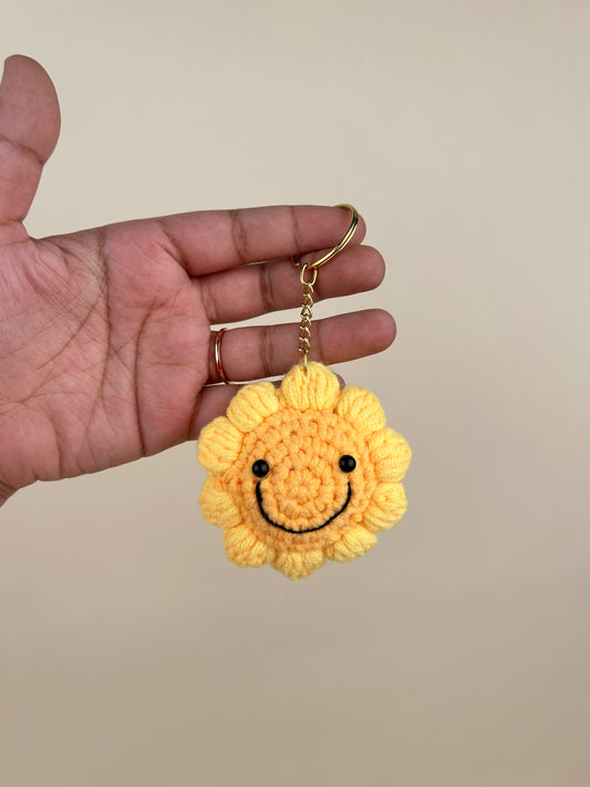 Smiley Sun Keychain