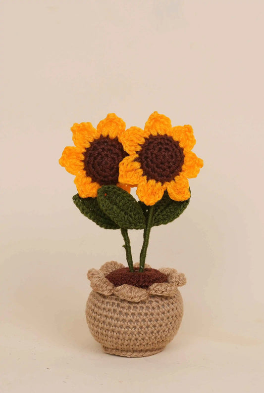 Double Sunflower Pot