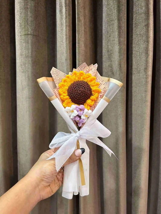 Sunflower Plus Forget me not Bouquet