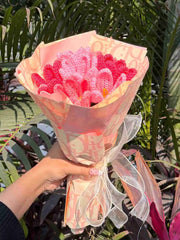 Pink Bloom Lily Bouquet with Lights