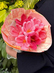 Pink Bloom Lily Bouquet with Lights