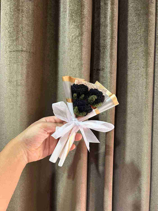 Black Mini Rose Bouquet